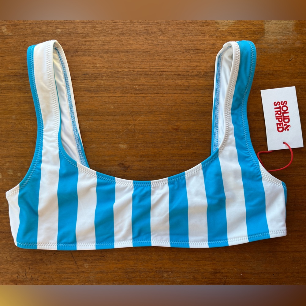 NWT Pristine Solid & Striped Bikini (M)